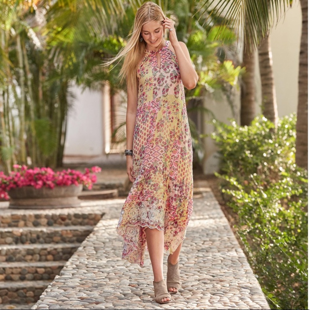 Sundance floral halter dress